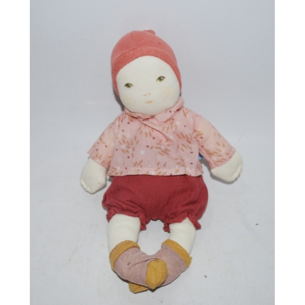 Moulin Roty Les Bébés Baby Girl Doll – Soft Cloth Doll – Used – Good Condition